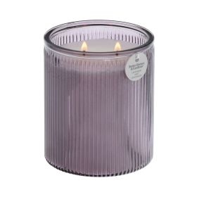 (4 Pack)Lavender and Lemonade Scented 2-Wick 17.1oz Ribbed Jar Candle