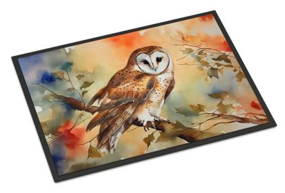 NEW Barn Owl Doormat Front Door Mat Indoor Outdoor Rugs for Entryway, Non Slip Washable Low Pile, 18H X 27W