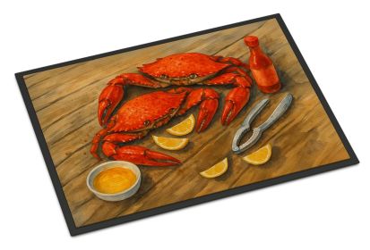 Crab Hot Doormat Front Door Mat Indoor Outdoor Rugs for Entryway, Non Slip Washable Low Pile, 24H X 36W
