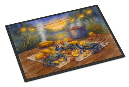 Crab Ready Doormat Front Door Mat Indoor Outdoor Rugs for Entryway, Non Slip Washable Low Pile, 24H X 36W