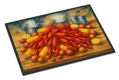 Crawfish Boil Doormat Front Door Mat Indoor Outdoor Rugs for Entryway, Non Slip Washable Low Pile, 24H X 36W
