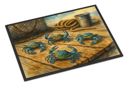 Crabs Stand Off Doormat Front Door Mat Indoor Outdoor Rugs for Entryway, Non Slip Washable Low Pile, 24H X 36W