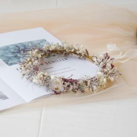 Gypsophila Crown, Dried Flower Crown, Bridal Wedding, Daily Party, Birthday Suitable Crown (Option: Adult)