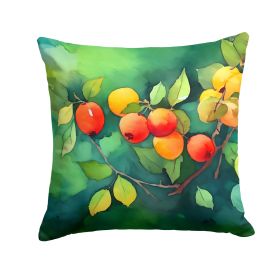 Missouri Hawthorns in Watercolor Throw Pillow Machine Washable, Indoor Outdoor Decorative Pillow for Couch, Bed or Patio, 14Hx14W (Default: Default)